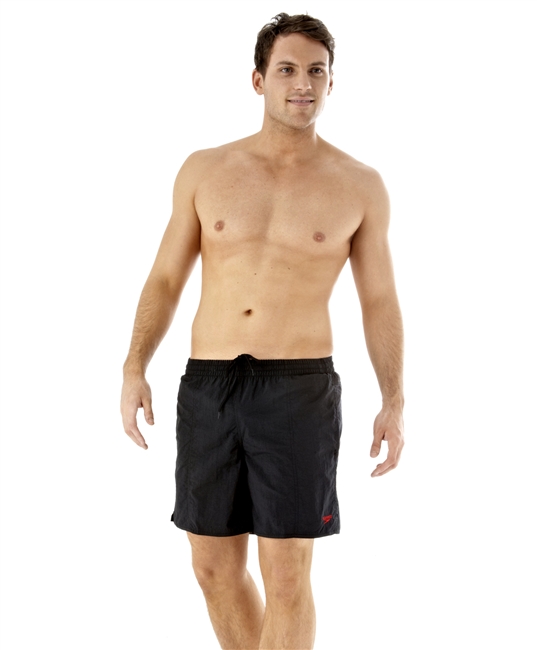 Speedo Solid Leisure 16″ Swim Short Black – Mens - Rapid Swimshop