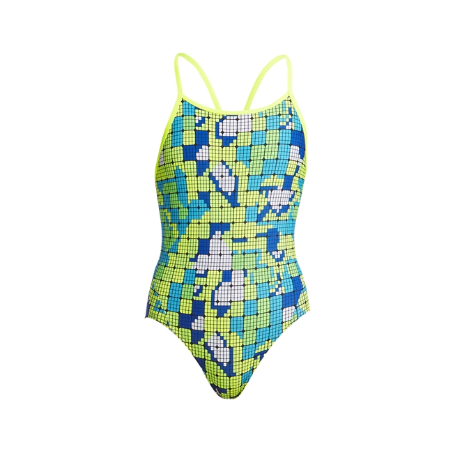 Funkita Diamond Back One Piece Glow Rider – Girls - Rapid Swimshop